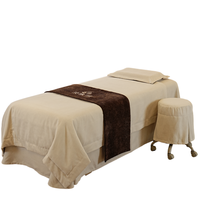 Ensemble de draps de massage fonctionnels blancs pour salon de beauté SPA, avec logo personnalisé, vente directe d'usine