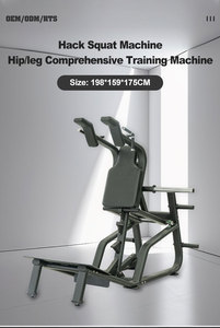 Máquina de Sentadillas Comercial de Alta Resistencia, Estructura de Acero Elíptica Plana, Barra Guía Cromada de 40 mm, <span class=keywords><strong>Prensa</strong></span> de Piernas con Carga de Discos para Gimnasio - Product Image 2