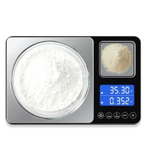 Báscula Digital Electrónica Ovalada de Acero Inoxidable para Repostería con Funciones de Tara, Conversión de Unidades, Conteo y Calibración, Funciona con Batería - Product Image 1