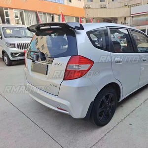 Pour Honda Fit 2009 - 2013, spoiler de coffre arrière en ABS, motif fibre de carbone, noir, couleur apprêtée, kit carrosserie, accessoires - Product Image 3