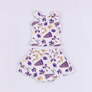 Pré-venda Boutique Game Day Cheer Novos Projetos Roupas Infantis Little Girls Saias Shorts Liner Outfits Atacado Athletic Wear - Product Image 6