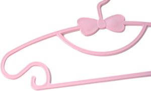 Kids Plastic Multi-function Baby Small Clothes Coat <b>Hangers</b> Central Bow-knot Design Portable Children PP Coat <b>Hanger</b> - Product Image 3