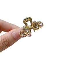 Pince à cheveux GUOO en alliage électroplaqué, style coréen haut de gamme, petite pince requin pour coiffure mi-attachée, cadeau pour femme