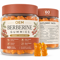 Bonbons Gommeux Complexe de Berbérine OEM avec Cannelle de Ceylan et Chlorhydrate de Berbérine pour Soutenir le Métabolisme et la Santé Intestinale, 60 unités pour Femmes
