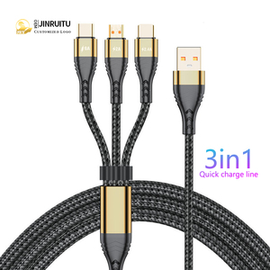 <span class=keywords><strong>Cable</strong></span> USB cargador rápido 3 en 1, <span class=keywords><strong>cable</strong></span> de carga súper rápido de 6A, <span class=keywords><strong>cable</strong></span> micro USB para iPhone y <span class=keywords><strong>Samsung</strong></span> - Product Image 1