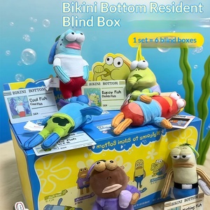 Bikini Bottom Residents Short Super Soft Plush Toy Doll Blind Box Dopey Fish <strong>Funny</strong> Abstract Keychain Clownfish 10cm-20cm Unisex - Product Image 2