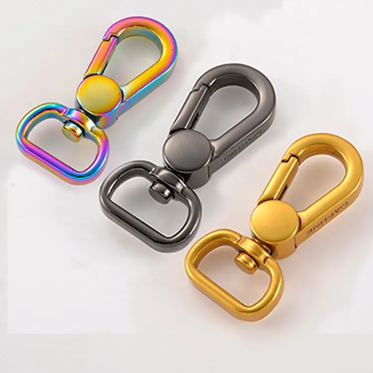 Oem Rainbow zinc alloy swivel snap hook rose gold snap hook dog chain dog collar Snap hook swivel