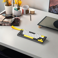 Teclado Mecánico Compacto Premium 65% de 87 Teclas, Tri-Modo BT 2.4G Tipo-C RGB Programable para Juegos, Windows OEM