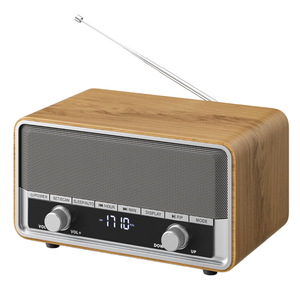 Reloj Despertador Digital LED con Números Grandes de Colores Arcoíris, Dígitos Gruesos, Luz de Fondo Ajustable, Fácil de Usar, con Calendario, Material de Madera - Product Image 1