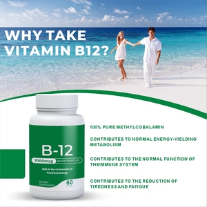 Capsules de vitamine B12 VitaHall OEM 1000 mcg, complément alimentaire pour le cerveau, capsules de vitamine B12 - Product Image 5