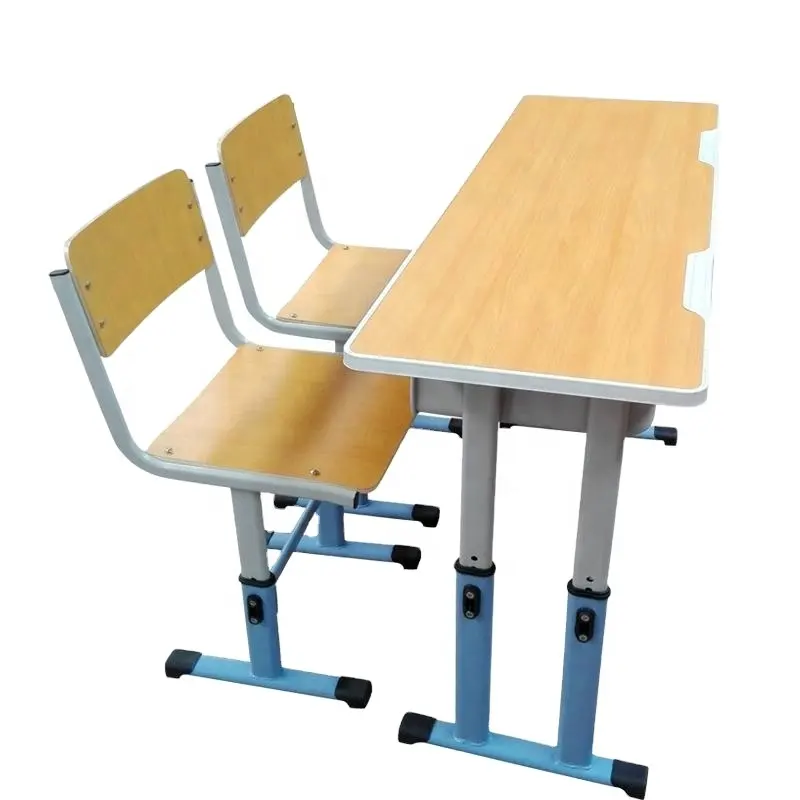 China Schul möbel Design Preise Hersteller Kunststoff Holz Student Schreibtisch und Stuhl