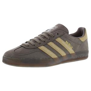 Zapatos Adidas Gazelle para Hombre, Color Marrón Cargo, Dorado y Beige, Estilo Baloncesto Indoor - Product Image 1