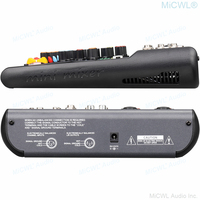 MiCWL — Mini Console de mixage sonore Portable à 4 canaux, contrôleur de DJ et Audio, mélangeur de son pour Studio en direct, 48V, bleu, USB