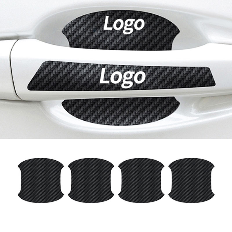 Car Body Protection Sticker Factory Custom 8pcs Auto Leather Sticker Car Door Handle Scratches ...
