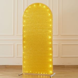 Paillettes en forme de U arc couverture 3mm Crypto broderie paillettes fond décoration mariage toile de fond rideaux Shini or paillettes - Product Image 4