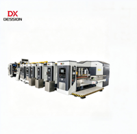 Nouvelle ligne de production entièrement automatique à économie d'énergie pour l'impression, le rainurage, la découpe et le collage de carton ondulé (900x2200mm)