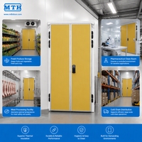 Porte battante manuelle en acier coloré à isolation thermique sur mesure pour chambre froide commerciale et congélateur