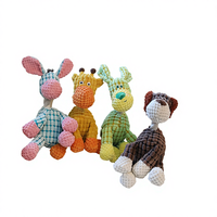 Jouet pour chien en peluche durable et écologique, résistant aux morsures et au grincement, design luxueux et mignon, style dessin animé classique pour le plaisir en intérieur et le soulagement de l'ennui