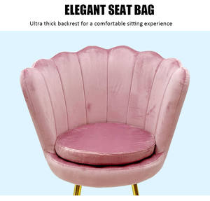Thoải Mái Đa Năng Hình Dạng Vỏ Nhung Mall Nail Mặc Quần Áo Trang Điểm Vanity Ghế Ghế Nhà Hàng Ăn Uống Ghế Cho Phòng Khách - Product Image 4