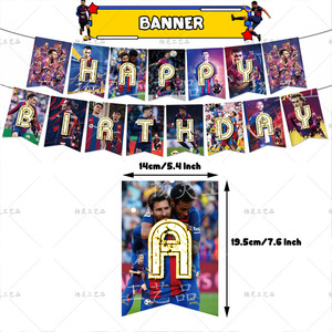 Bán Buôn Barcelona Sinh Nhật Đảng Trang Trí FC Barcelonaes Fan Hâm Mộ Đội Bóng Đá Bunting Bánh Toppers 12Inch Bóng Bay Quà Tặng - Product Image 2