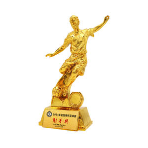 جملة مخصصة بالجملة: كأس حارس المرمى الذهبي لدوري المرمى، تمثال مطلي بالذهب للاعب كرة القدم، حرف يدوية معدنية ثلاثية الأبعاد للمسرح والتلفزيون - Product Image 2