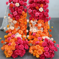 Fleur artificielle en soie orange-rose pour centre de table de mariage, décoration d'événements et de fêtes nuptiales