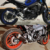 M1 untuk MT09 V3 MT09 FZ-09 XSR900 sistem knalpot penuh 51mm pipa knalpot modifikasi sepeda motor