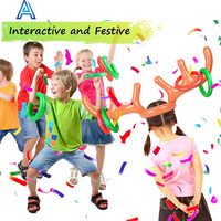 Design créatif vinyle PVC air coup gonflable corne de cerf anneau lancer jeu anneau lancer jouet pour activité de fête jouet gonflable