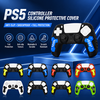 Coque en silicone pour manette PS5 Dualsense, design unique bicolore, antichoc, anti-rayures, antidérapante, améliore l'adhérence