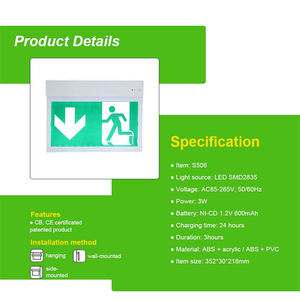 Tuoming CE chứng nhận khẩn cấp <span class=keywords><strong>Exit</strong></span> ánh sáng ABS PVC/đôi mặt với PVC films chạy người đàn ông <span class=keywords><strong>Exit</strong></span> dấu hiệu - Product Image 2