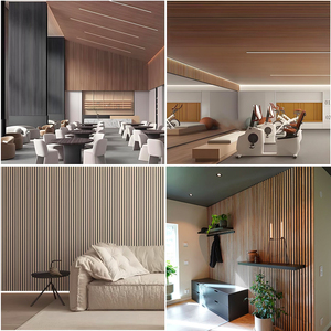 Panel <span class=keywords><strong>de</strong></span> Pared Acústico Ignífugo e Impermeable, Panel <span class=keywords><strong>de</strong></span> Chapa <span class=keywords><strong>de</strong></span> Madera, Listones Decorativos 3D, Paneles Acústicos para Decoración <span class=keywords><strong>de</strong></span> Paredes Interiores - Product Image 5