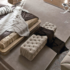 Tabouret <span class=keywords><strong>de</strong></span> chambre à coucher en tissu <span class=keywords><strong>de</strong></span> velours tufté <span class=keywords><strong>de</strong></span> luxe moderne banc d'extrémité <span class=keywords><strong>de</strong></span> <span class=keywords><strong>lit</strong></span> pour le salon meubles <span class=keywords><strong>de</strong></span> maison - Product Image 2