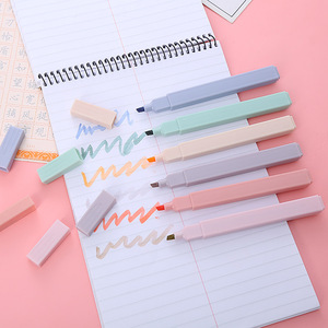 Lot de 6 surligneurs <span class=keywords><strong>pastel</strong></span> Morandi en boîte, couleurs douces et éclatantes, protection oculaire, pointe oblique, pour étudiants - Product Image 3