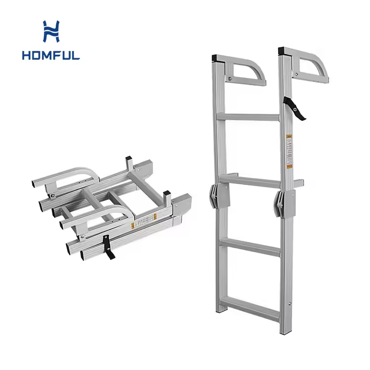 HOMFUL Aluminum Pool Ladder 4 Steps