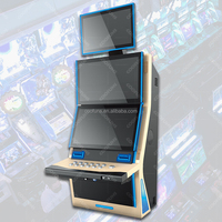 Machine de jeu d'arcade debout 27 pouces double écran LCD en bois/métal multi 6 en 1 armoire de jeu de compétence à vendre