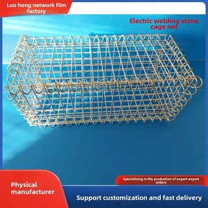 Cao kẽm 50x50mm dây dày 5mm kẽm nhôm crimped <span class=keywords><strong>gabion</strong></span> lưới cho xuất khẩu cho mùa xuân vườn cảnh quan tường và hàng rào - Product Image 4