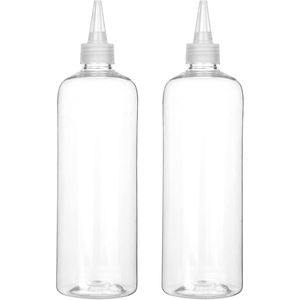 8Oz 16 Ounce Twist Top Transparent Clear/Amber/Blue <strong>Squeeze</strong> <strong>Bottle</strong> for Hair - Product Image 5