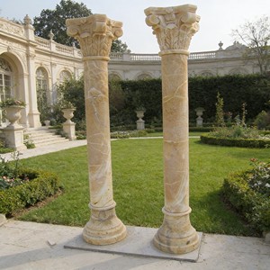 Colonnes creuses en marbre naturel de style grec et romain, personnalisées, pour la décoration de bâtiments résidentiels et hôteliers – Vente directe usine - Product Image 2