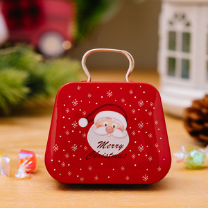 Decorazioni natalizie borse di latta placcato scatole di caramelle regali per bambini piccole scatole di ferro Mini borse a forma di latta - Product Image 4