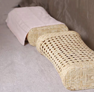 Almohada Tejida a Mano de Ratán Natural Tradicional, Ecológica, con Soporte para el Cuello, Refrescante para Dormir en Verano, Relleno de Fibra Hueca - Product Image 5