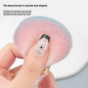 Makeup Nail Art <b>Brush</b> Set Hourglass Plastic Handle Synthetic Hair Powder Remover <b>Dust</b> Cleaning <b>Brush</b> for Salon Manicure Tool - Product Image 5