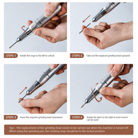 Perceuse à ongles électrique professionnelle 45000 tr/min lime à ongles Rechargeable avec 6 pièces forets à ongles pour salon usage domestique