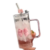 Vente flash : Gobelet à eau carré simple, verre à bière coloré avec nœud, verre à café, verre à lait, gobelet à boire avec poignée et paille pour jus