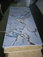 Panneau mural composite pierre-plastique PVC de luxe, imitation marbre, 3 mm, SPC, résistant aux UV, imperméable, pour la décoration des halls d'hôtel