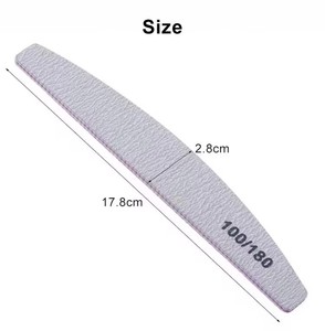 180 240 Grit Sandpaper <b>Nail</b> <b>File</b> Buffer Custom Logo UV Gel Acrylic <b>Nail</b> Art Tool - Product Image 6