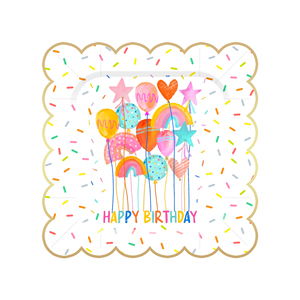 DAMAI - Juego de Decoración para Fiestas de Cumpleaños, Globos de Colores, Platos y Vasos de Papel para Pastel, Juegos de Papel Sencillos y Frescos - Product Image 3