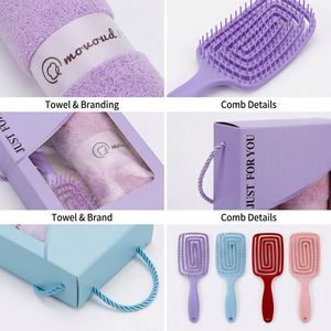 Set de Regalo Promocional con Logotipo Personalizado, Toalla Suave Absorbente y Cepillo para el Cabello con Ventilación, para Uso Diario en Casa, Viajes y Salón de Belleza - Product Image 2