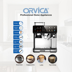 Cafetera Espresso Italiana Semiautomática 3 en 1 de Acero Inoxidable, 20 Bares de Presión, Sistema Eléctrico de Agua Caliente para el Hogar - Product Image 2