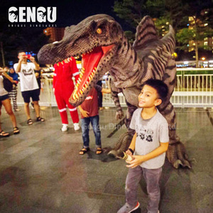 Beliebtestes Erwachsenen-Raptor-Dinosaurier-Kostüm mit Versteckten Beinen Animatronisches Modell - Product Image 4