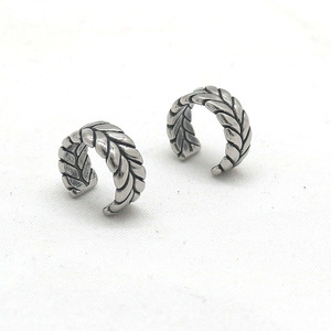 yunnique Fashion <b>Cuff</b> <b>Earrings</b> Geometric Tibetan Silver Stainless Steel For Men And Women - Product Image 1